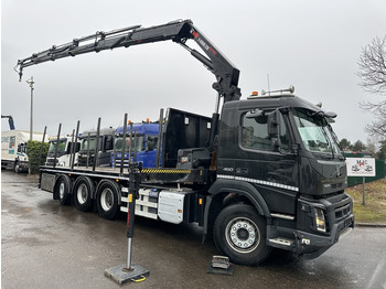 Sal/ Açık kasa kamyon, Vinçli kamyon Volvo FMX 460 8x4 TRIDEM + KRAN HIAB X-HIDUO 228 E-5 + ROTATOR - PLATFORM 7m15 - *222.000km* - TIRES 90% - BELGISCHE BRIEF: fotoğraf 2