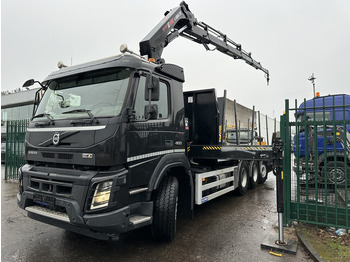 Sal/ Açık kasa kamyon, Vinçli kamyon Volvo FMX 460 8x4 TRIDEM + KRAN HIAB X-HIDUO 228 E-5 + ROTATOR - PLATFORM 7m15 - *222.000km* - TIRES 90% - BELGISCHE BRIEF: fotoğraf 4