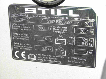 Elektrikli forklift STILL RX20-20: fotoğraf 2