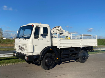 Kamyon, Vinçli kamyon MERCEDESBENZ 1017 4X4 ex  reconditioned white with crane: fotoğraf 3