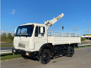 Kamyon, Vinçli kamyon MERCEDESBENZ 1017 4X4 ex  reconditioned white with crane: fotoğraf 2