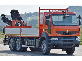 Vinçli kamyon, Sal/ Açık kasa kamyon Renault KERAX 380 * HIAB 144 B-3 HIDUO*FUNK *6x4: fotoğraf 3