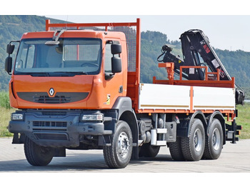 Vinçli kamyon, Sal/ Açık kasa kamyon Renault KERAX 380 * HIAB 144 B-3 HIDUO*FUNK *6x4: fotoğraf 4