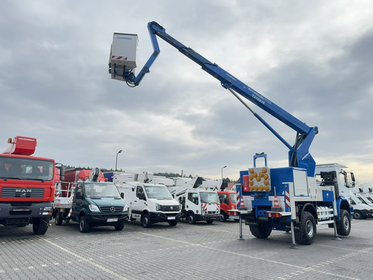 Araç üzerine platform Mercedes AXOR 1829 4x4 Zwyżka RUTHAMNN STEIGER T270S16 Podnośnik Koszowy: fotoğraf 16