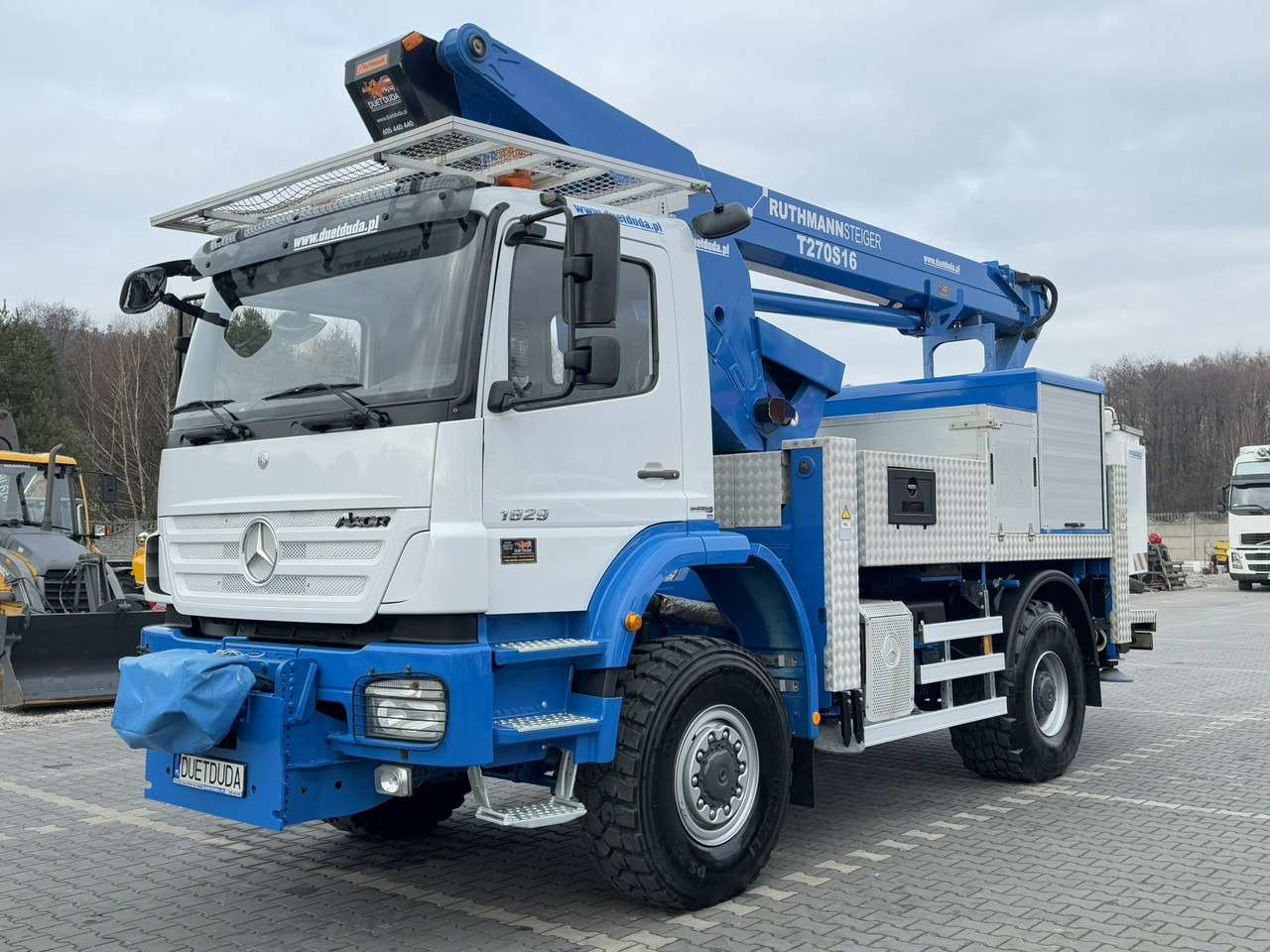 Araç üzerine platform Mercedes AXOR 1829 4x4 Zwyżka RUTHMANN STEIGER T270S16 Podnośnik Koszowy: fotoğraf 8