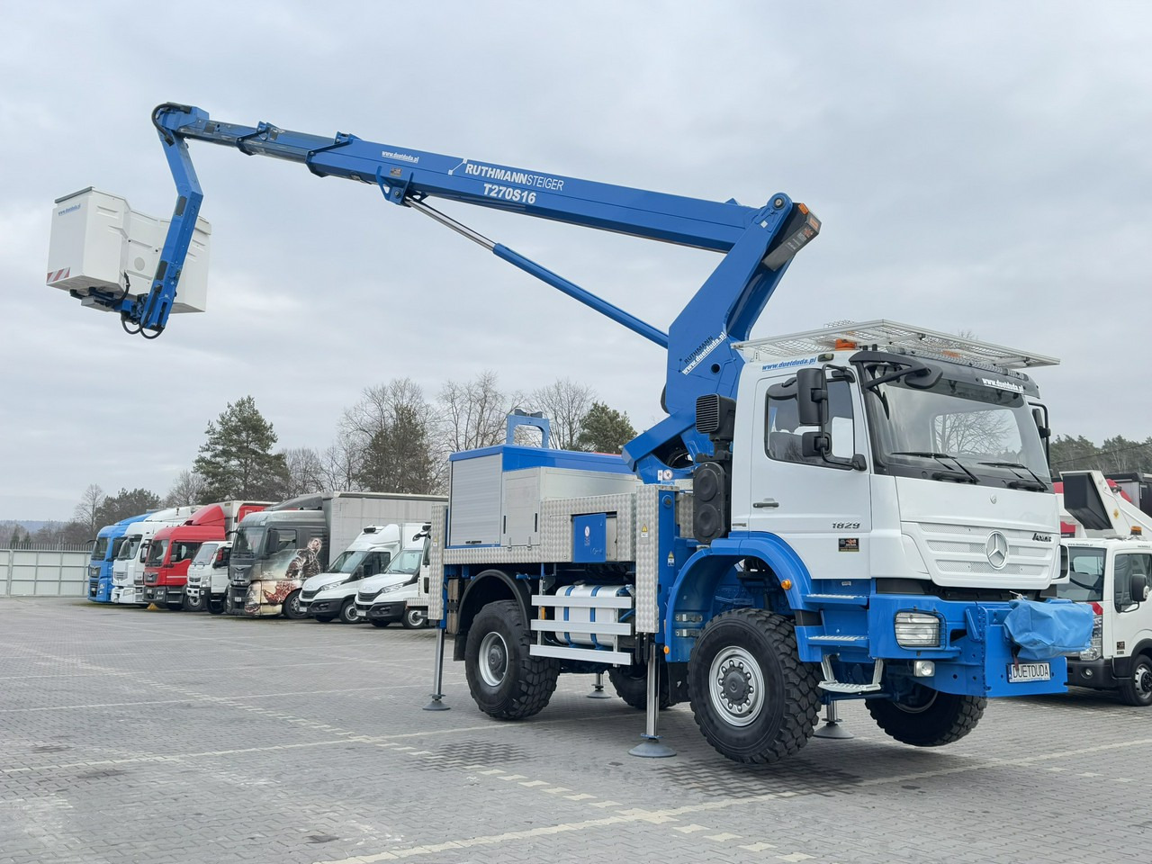 Araç üzerine platform Mercedes AXOR 1829 4x4 Zwyżka RUTHMANN STEIGER T270S16 Podnośnik Koszowy: fotoğraf 17