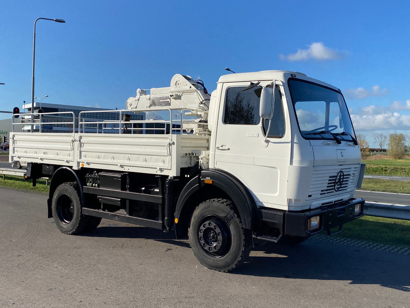 Kamyon, Vinçli kamyon MERCEDESBENZ 1017 4X4 ex  reconditioned white with crane: fotoğraf 9