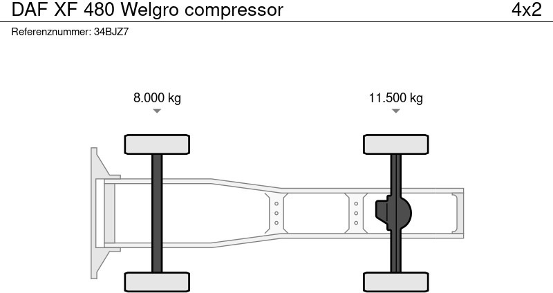 Çekici DAF XF 480 Welgro compressor: fotoğraf 16