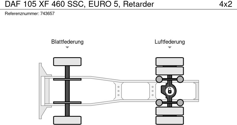 Çekici DAF 105 XF 460 SSC, EURO 5, Retarder: fotoğraf 12