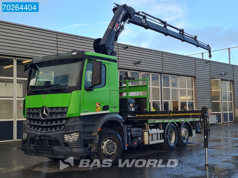 Sal/ Açık kasa kamyon, Vinçli kamyon Mercedes-Benz Arocs 2540 6X4 HAD Hydrodrive Hiab X-HIPRO 192 ES-4Lift-Steering: fotoğraf 9