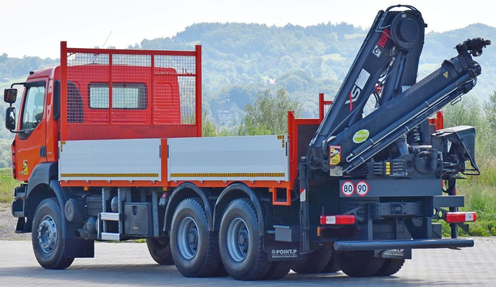 Vinçli kamyon, Sal/ Açık kasa kamyon Renault KERAX 380 * HIAB 144 B-3 HIDUO*FUNK *6x4: fotoğraf 7