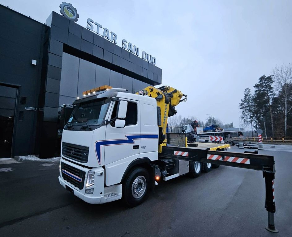 Vinçli kamyon, Sal/ Açık kasa kamyon Volvo FH 520 8x4 HMF ODIN K6 EURO 5 FLY JIB KRAN CRANE: fotoğraf 11