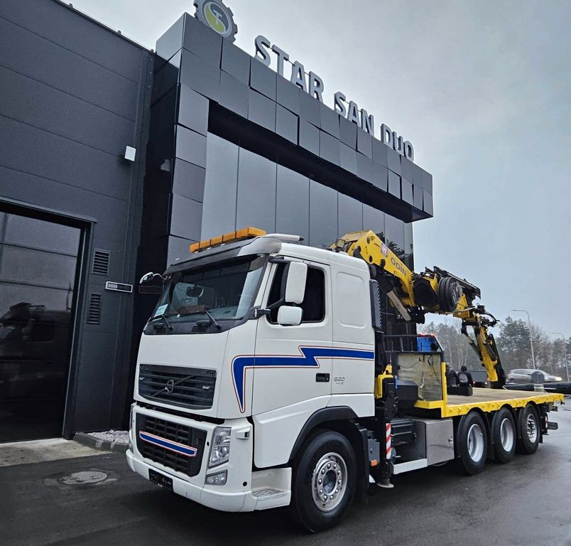 Vinçli kamyon, Sal/ Açık kasa kamyon Volvo FH 520 8x4 HMF ODIN K6 EURO 5 FLY JIB KRAN CRANE: fotoğraf 22